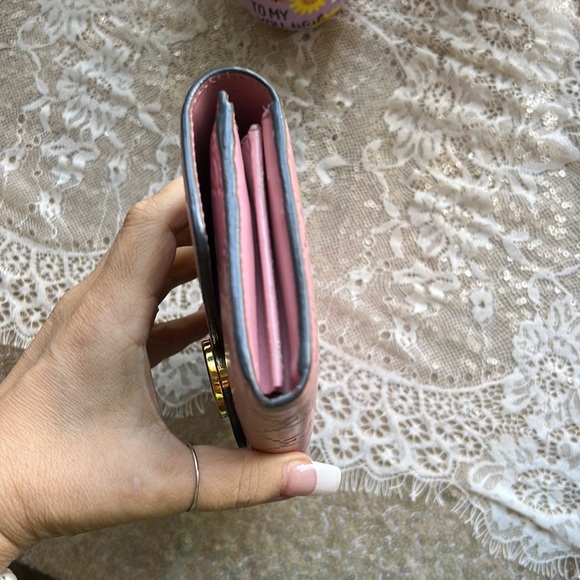 GUCCI AUTHENTICATED Guccissima GG Interlocking Pink Leather Long Wallet/Clutch - Picture 8 of 16